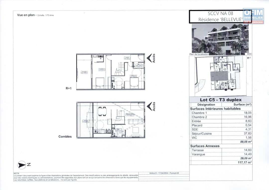 OFIM-immonbilier-vente-appartement-T3-duplex-éligible-loi-pinel-girardin-IS-Saint-gilles-les-bains