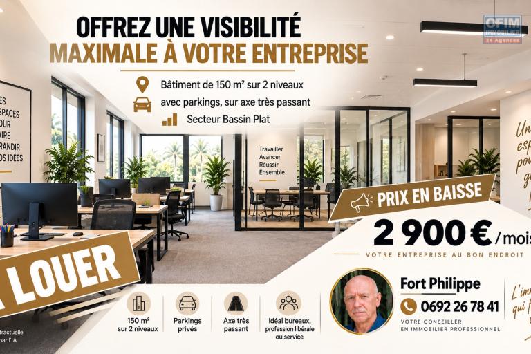 OFIM-immobilier a louer local commercial Saint Pierre